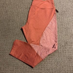 Core 10 Women's Capris Hidden Band Pocket Leggings Orange Size 3X